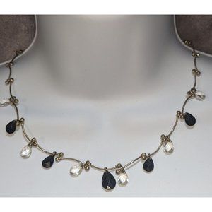 Black And Silver Wiggle Necklace